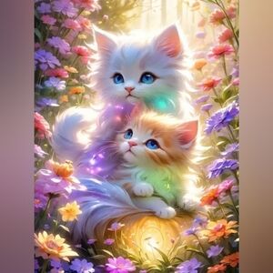 Kittens DIY 5D Full Round Drill Diamond Painting